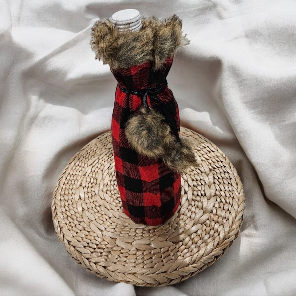 Red Wine Plaid Gift Bag